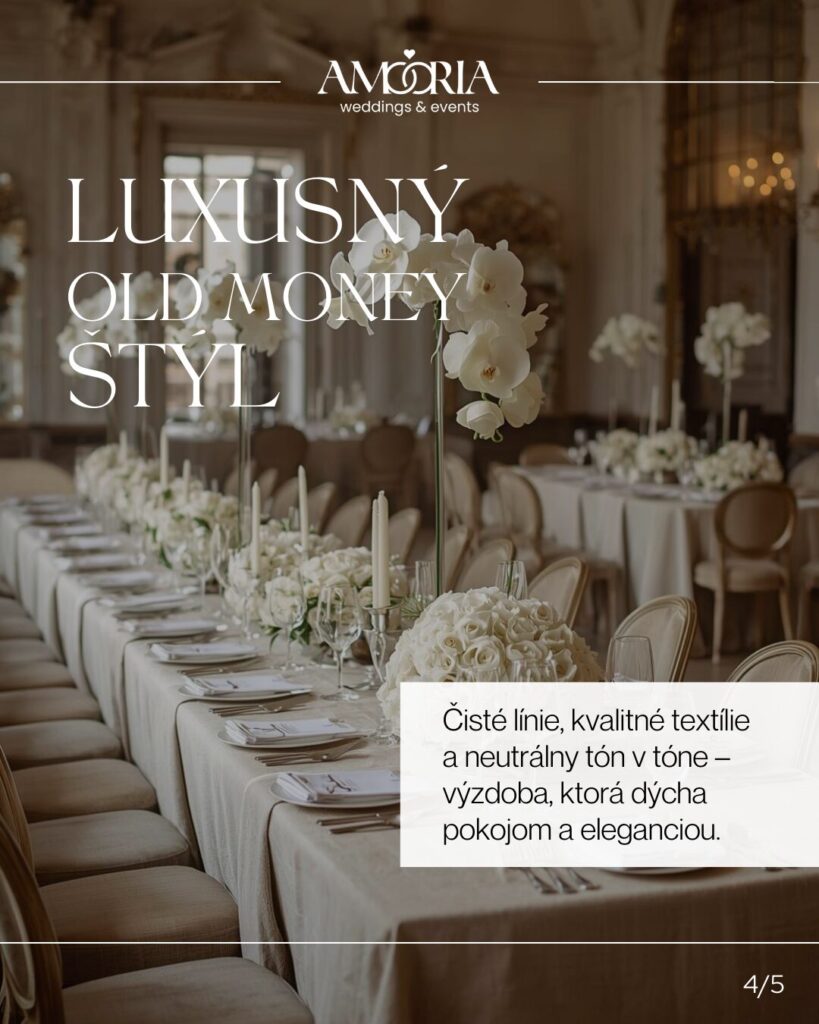 Svadobné trendy vo výzdobe 2026 | AMORIA Weddings & Events